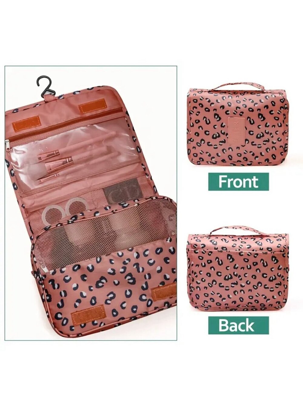 New - Super Cute -Leopard Print Multifunctional Hanging Cosmetic/Toiletries Bag